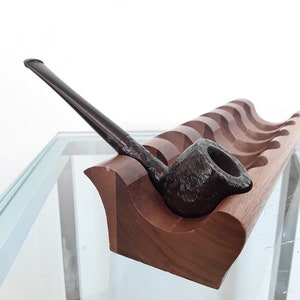 British Standard Tobacco Pipe & Pouch / Mid Century English Pipes / Tobacciana Mens Gifts / Mid Century Tobacco Pipes / Vintagesouthwest