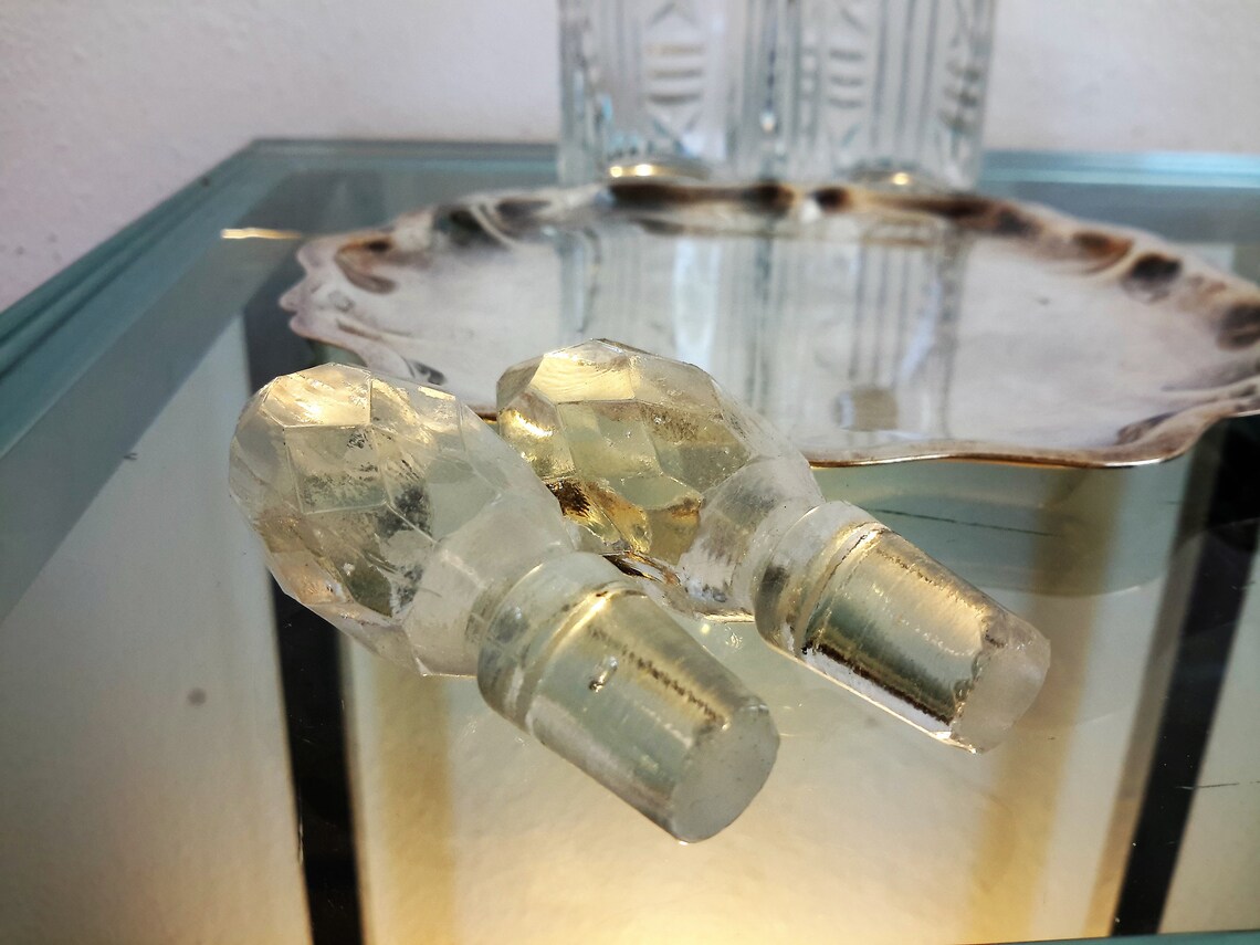 Italian Lead Crystal Cruet Set & Tray / 5 Piece Set / Lead Etsy