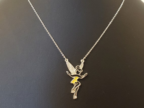 Disney Tinkerbell Pendant Necklace / Sterling Sil… - image 3