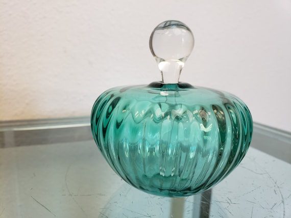 Signed Art Glass Perfume Bottle / Wm F. Art Glass 198… - Gem