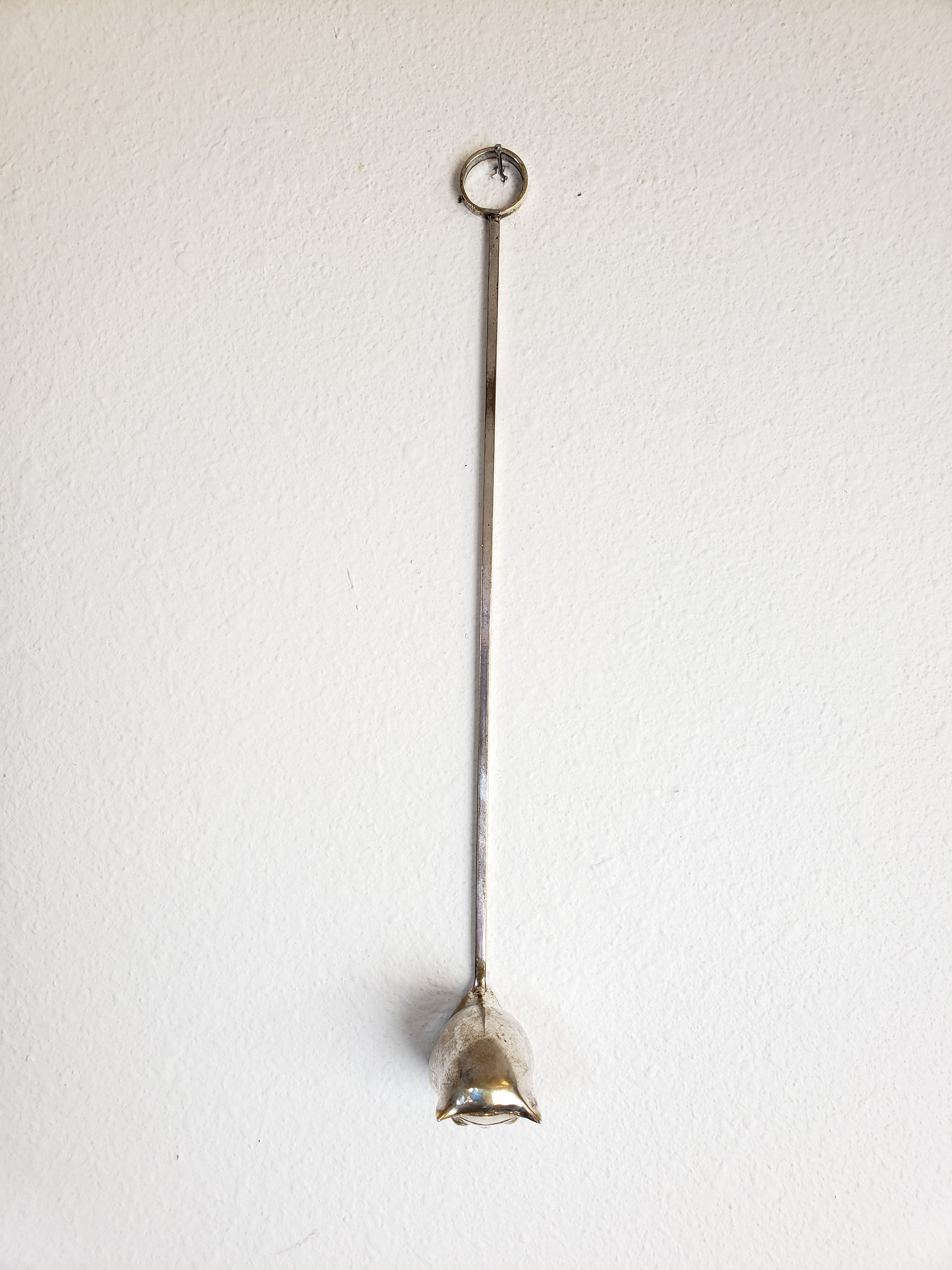 Owl Candle Snuffer Silver Plate and Brass / Vintage Candle Etsy