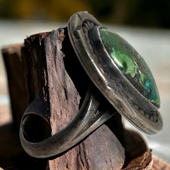 Turquoise Ring Size 7 Handcrafted Native American… - image 3