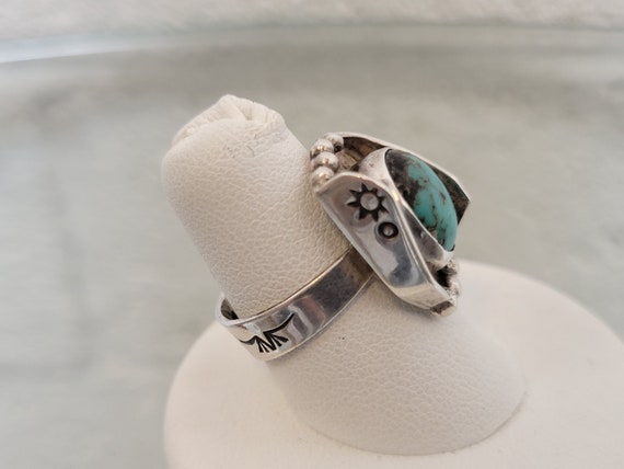 Raymond Bitosi Turquoise Ring ~  Handcrafted Nava… - image 6