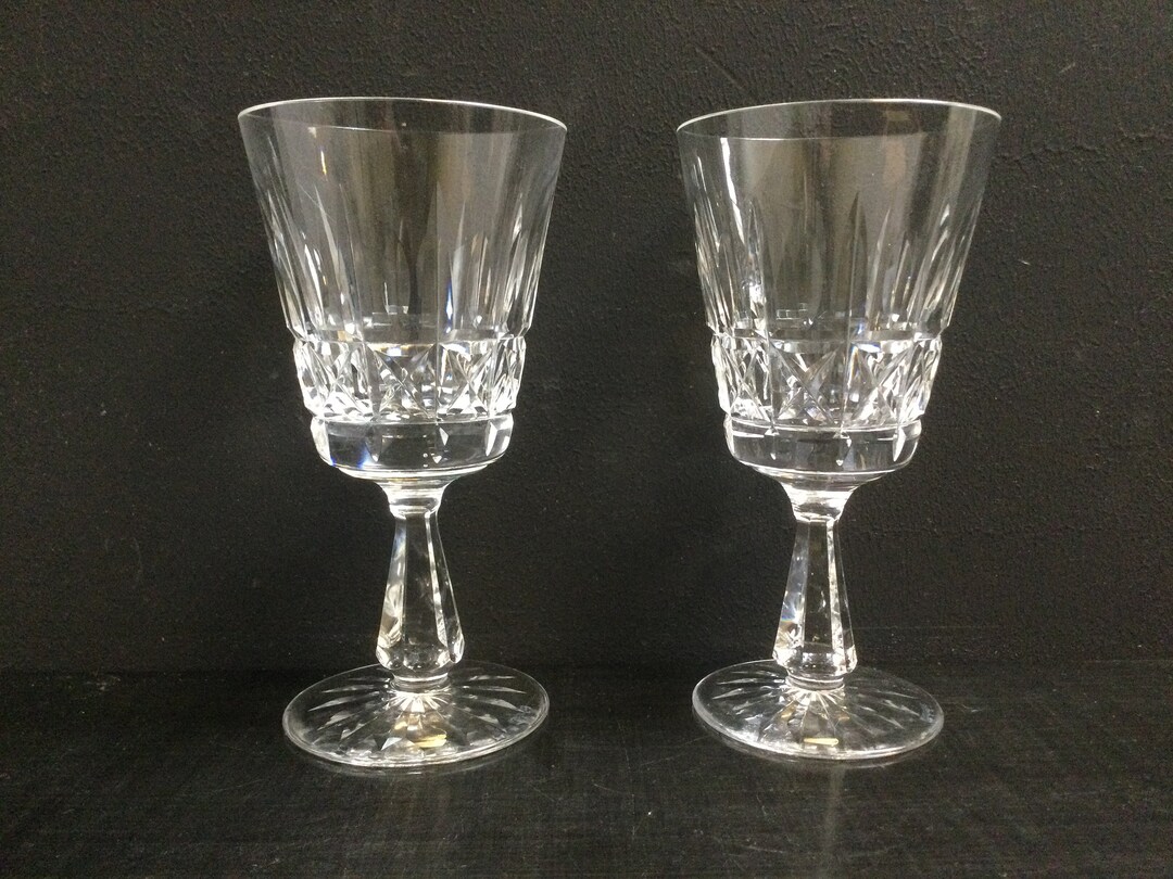 Waterford Crystal Barware Kylemore Water Goblets Set of 2 Vintage