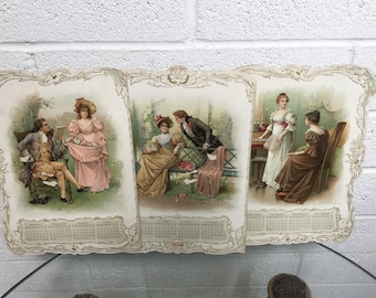 Victorian 1898 Calendar: Youth's Companion Embossed Panels