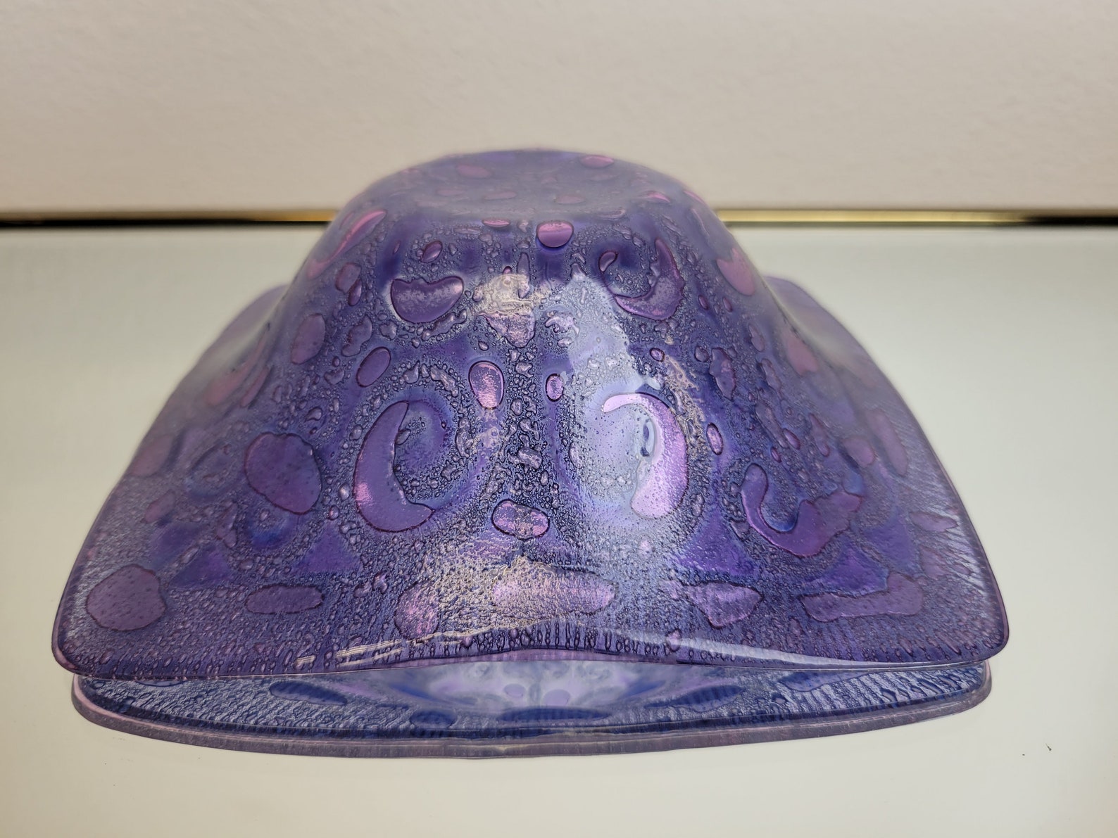 Higgins Art Glass Square Bowl / Mid Century Modern Glass / Etsy