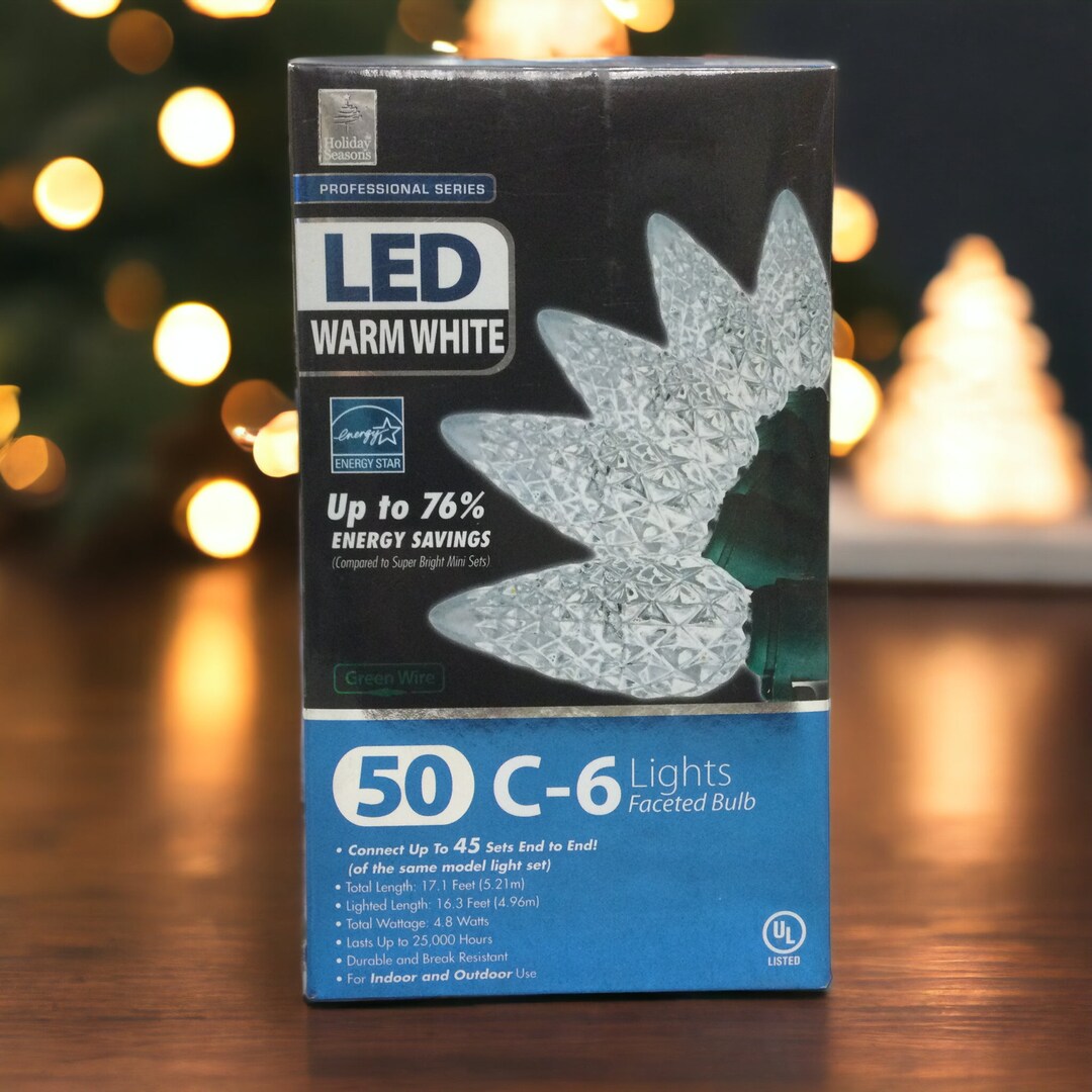 LED Warm White Christmas Lights in Box Unused Christmas Etsy