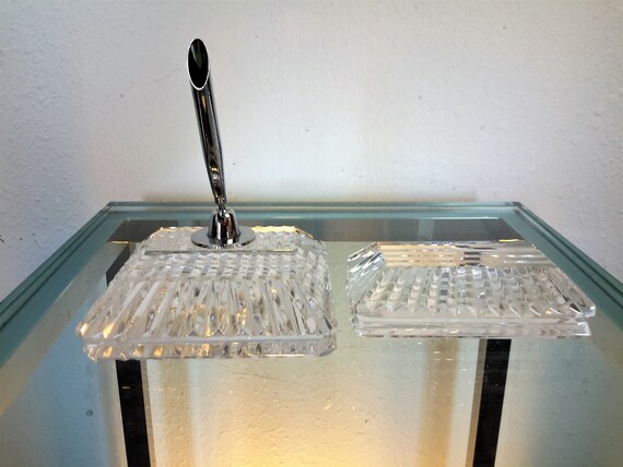 Waterford Crystal Pen Stand Paperweight Set Crystal Desk Etsy