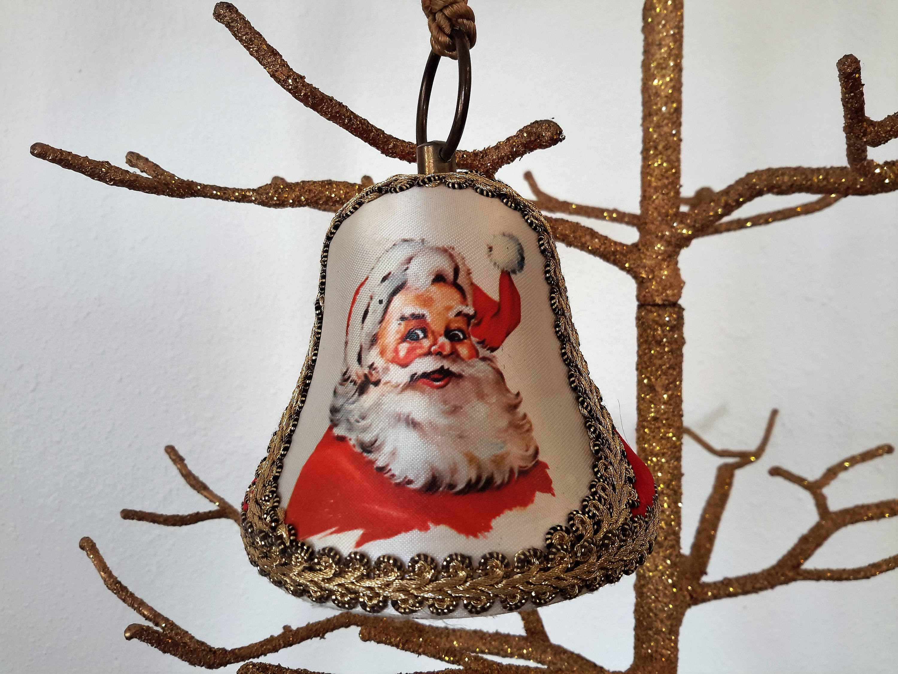 Reuge Santa Music Box Bell Ornament Christmas Gift Red Velvet Etsy