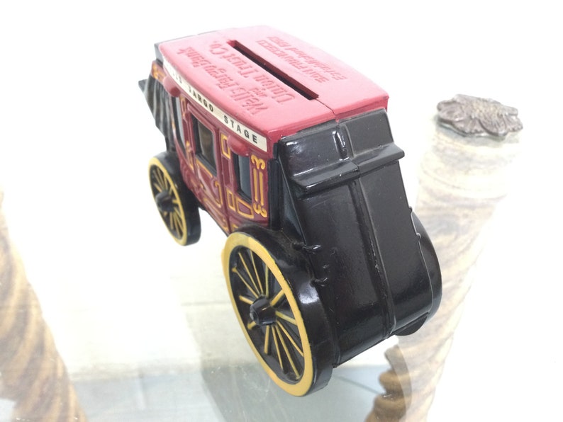 Wells Fargo Stagecoach Coin Bank Metal Coin Bank Missing Etsy