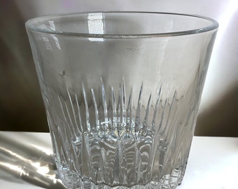 Glass Barware Ice Bucket ~ Vintage Pressed Glass Heavy Ice Bucket Bottle Chiller ~ VintageSouthwest