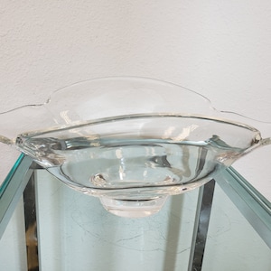 Steuben Calyx Bowl / Steuben Glass Bowls / Crystal Pedestal Console Bowl / Steuben Designer Donald Pollard / Vintagesouthwest