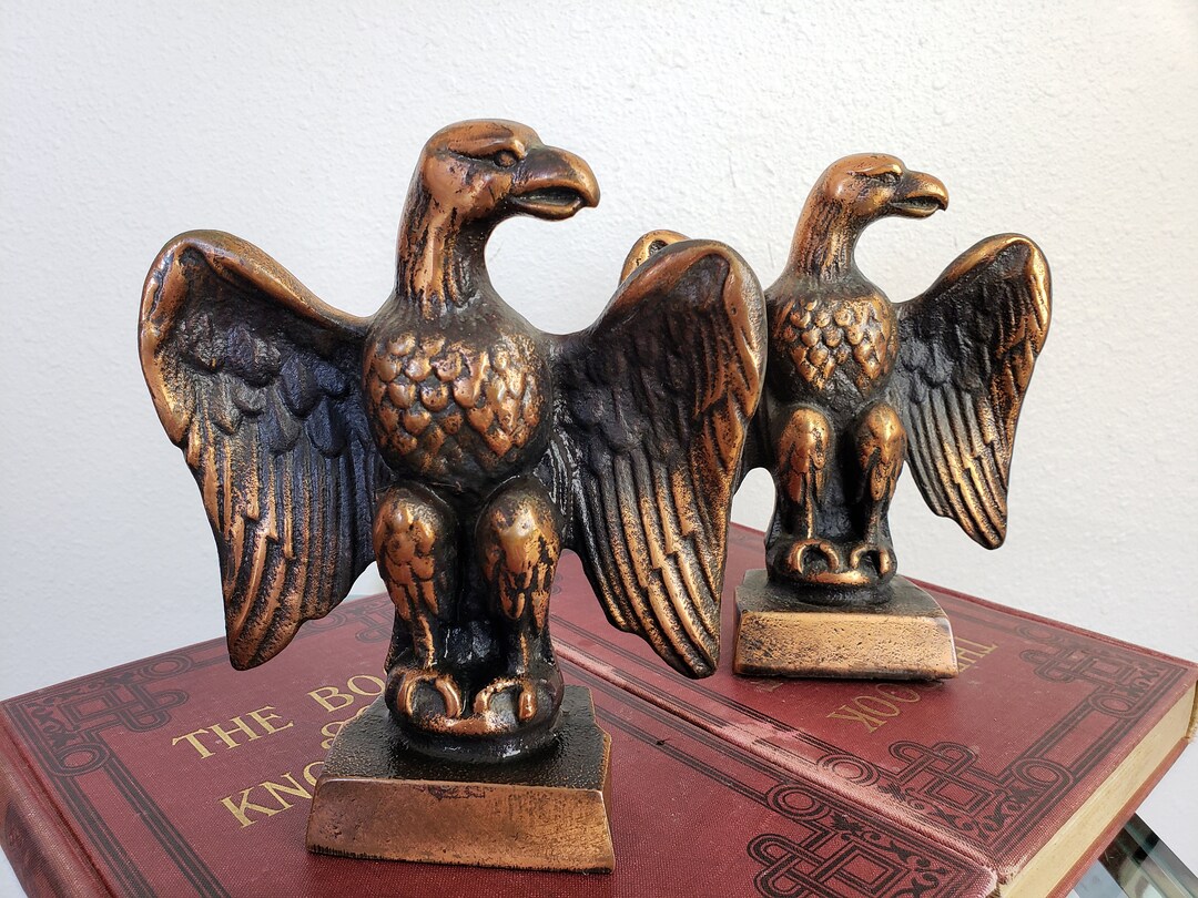 Cast Iron Eagle Bookends Copper Finish / American Eagle / Etsy