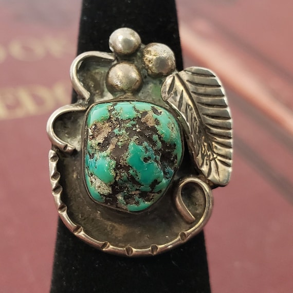Lewis Quiyo Turquoise Ring Handcrafted Sterling Silver Rings