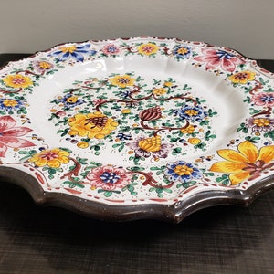 Vintage Signed Italian Majolica Bowl / Decorative Wall Hanging ...