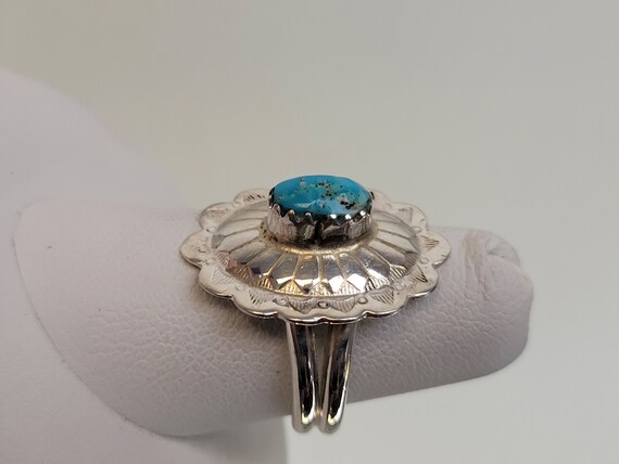 Minimalist Turquoise Ring Sz 6 1/2 ~ Native Ameri… - image 2