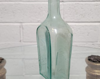 Antique Glass Bottle ~ Ed Pinuad Paris Aqua Green Bottle ~ Old Decorative Bottles ~ Perfume Bottle ~  Vintagesouthwest