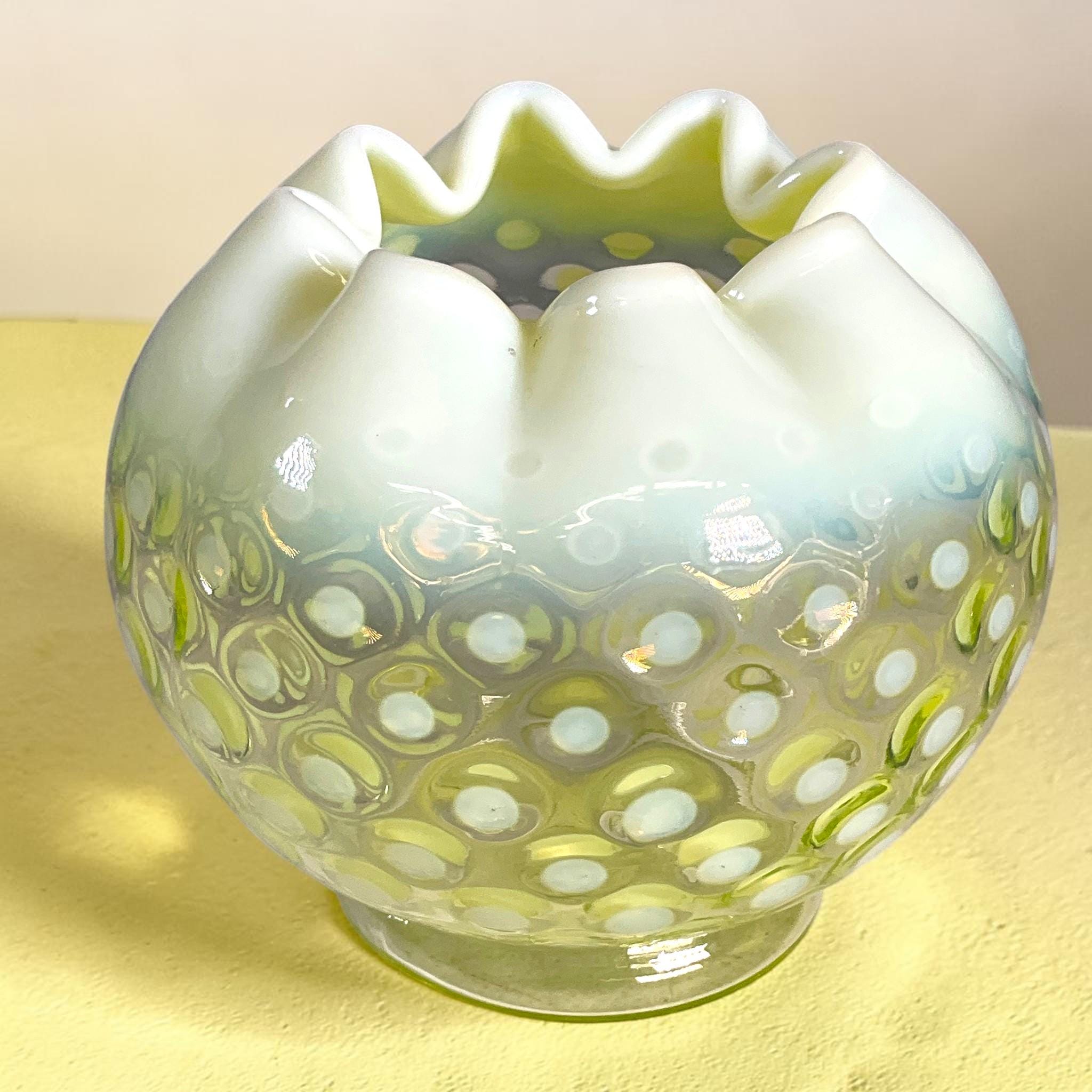 Fenton Topaz Coin Dot Glass - Etsy