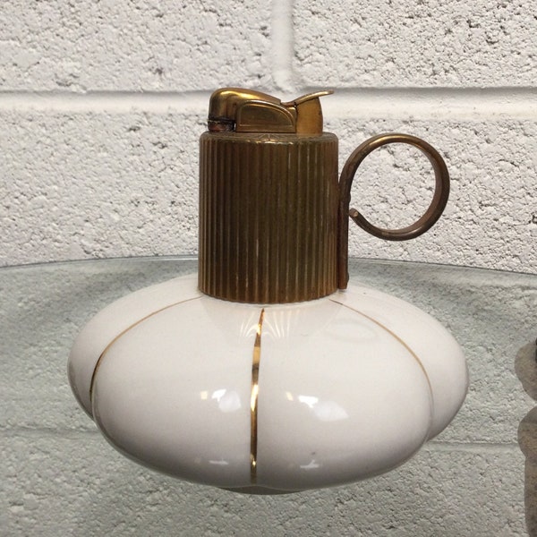 Evans Bone China Table Lighter Not Tested~ Elegant Lighter ~ Mid Century Modern Home & Office Decor ~ 1960s Tobacciana ~ VintageSouthwest