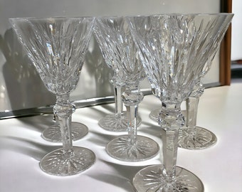 Waterford Crystal Barware Shandon (Cut) Claret Wine Glasses Set of 7 ~ Vintage 6 3/4" Luxury Waterford Cut Crystal ~ VintageSouthwest