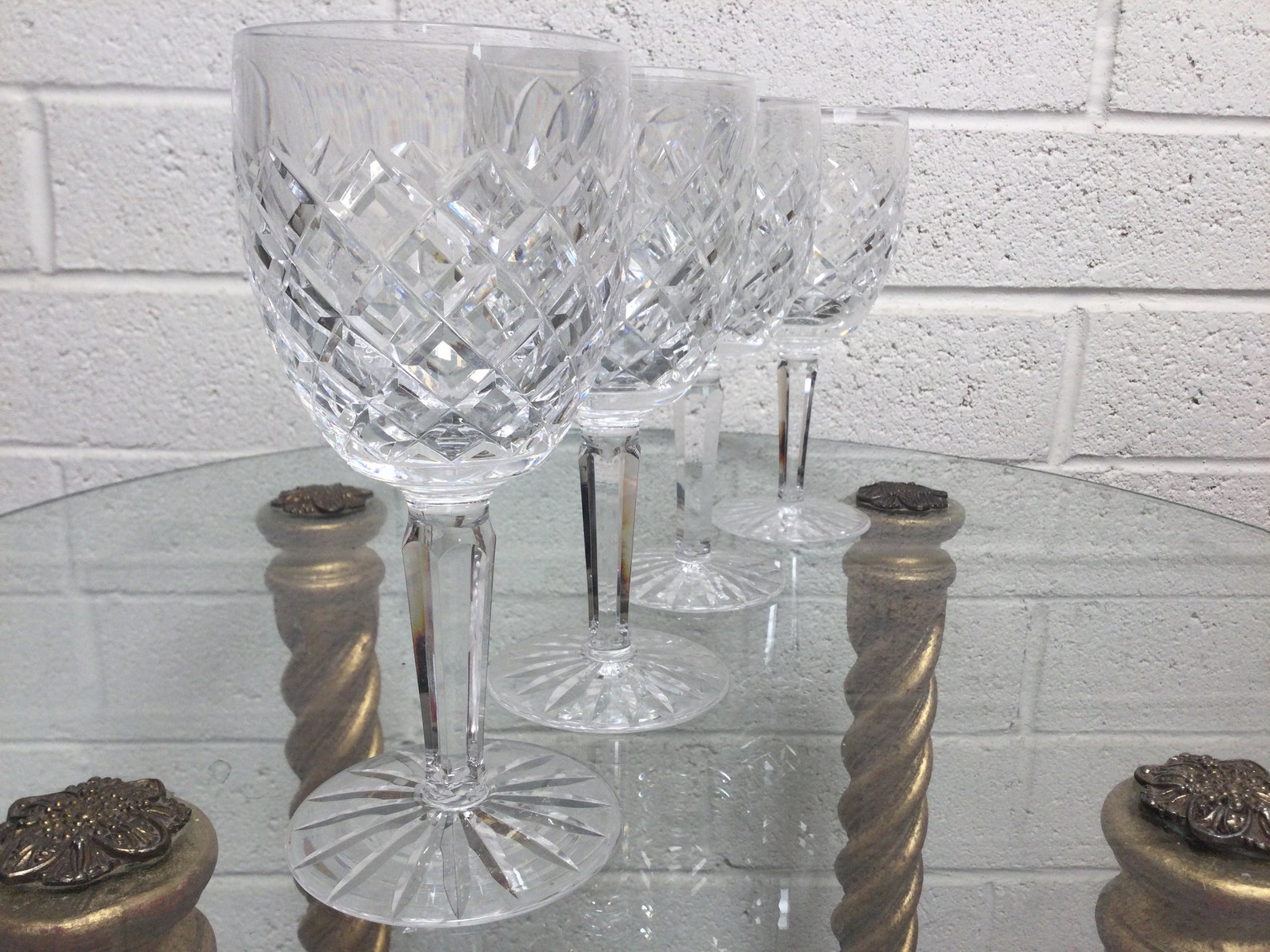 Waterford Crystal Comeragh Water Goblets Set of 4 Vintage Etsy
