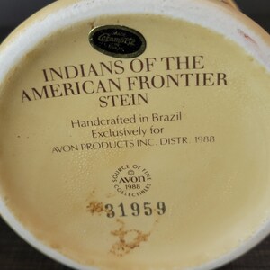 Collectible Beer Stein Indians of the American Frontier ~ Unused Avon Beer Stein in Original Box ~ Native American Art ~ VintageSouthwest image 9