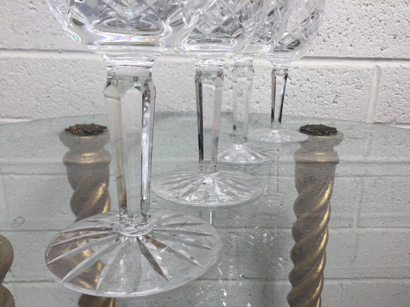 Waterford Crystal Comeragh Water Goblets Set of 4 Vintage Etsy