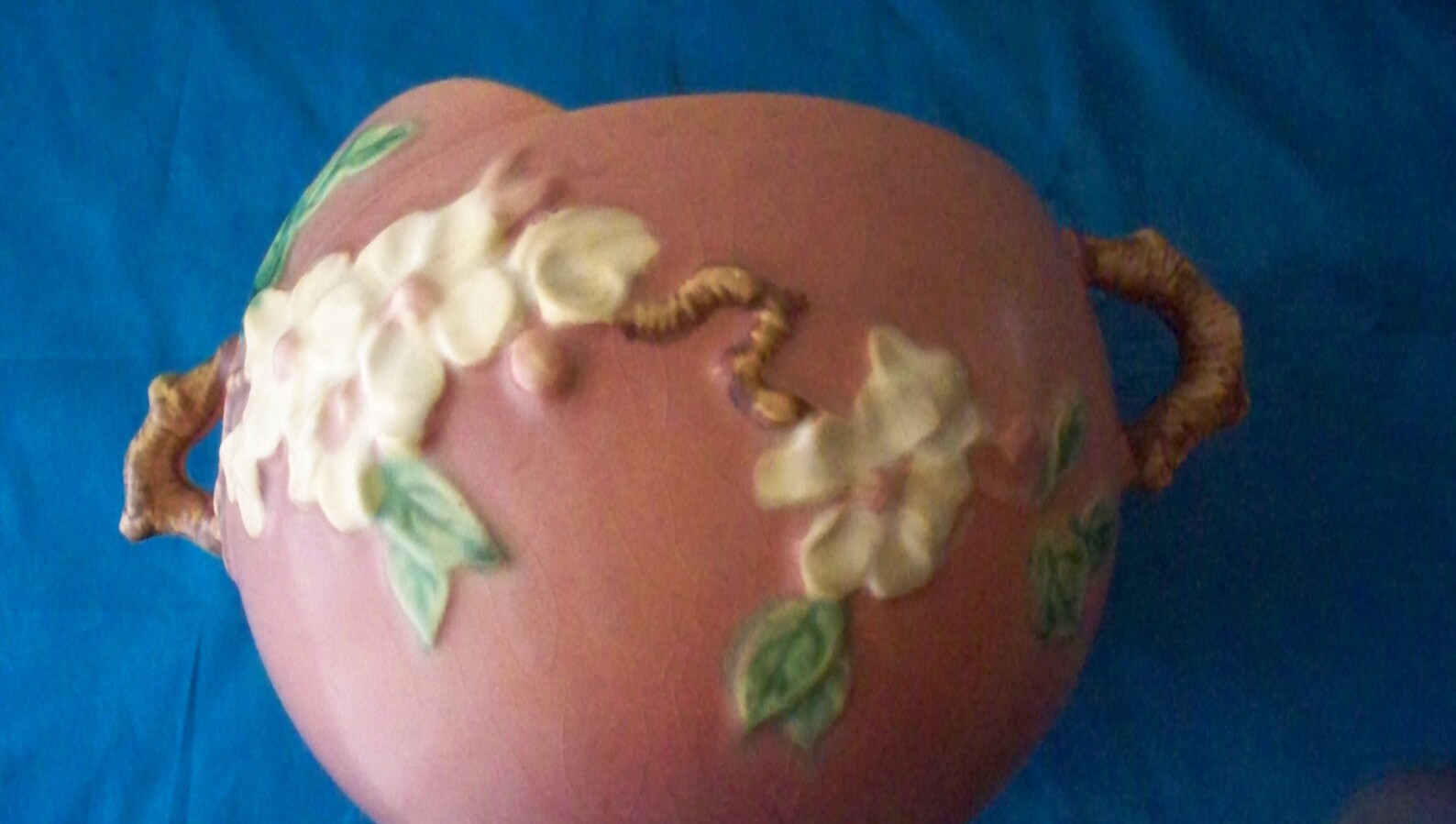 Roseville Pottery 1948 Apple Blossom Bowl Dual Branch Handles | Etsy