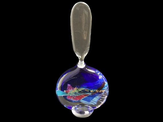 Murano Glass Perfume Bottle w Stopper ~ 10 1/2" I… - image 1