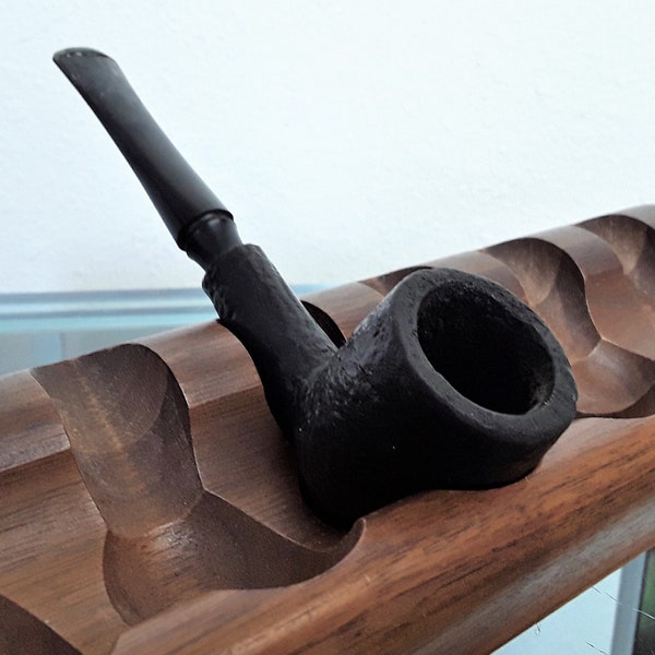 Medico Textured Cavalier Pipe / Mid Century Tobacciana / Imported Briar Blackened Wood / Tobacco Smoking Tobacciana Gifts / Vintagesouthwest