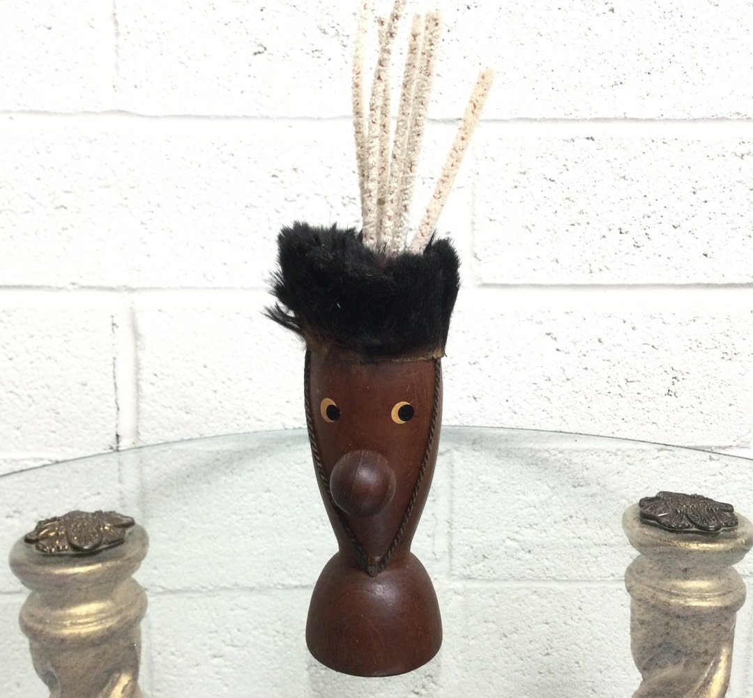 Vintage Tobacco Pipe Cleaner Holder Wood Scots Guard Cool Etsy