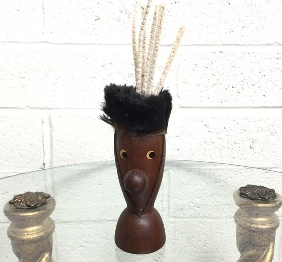 Vintage Tobacco Pipe Cleaner Holder Wood Scots Guard Cool Etsy