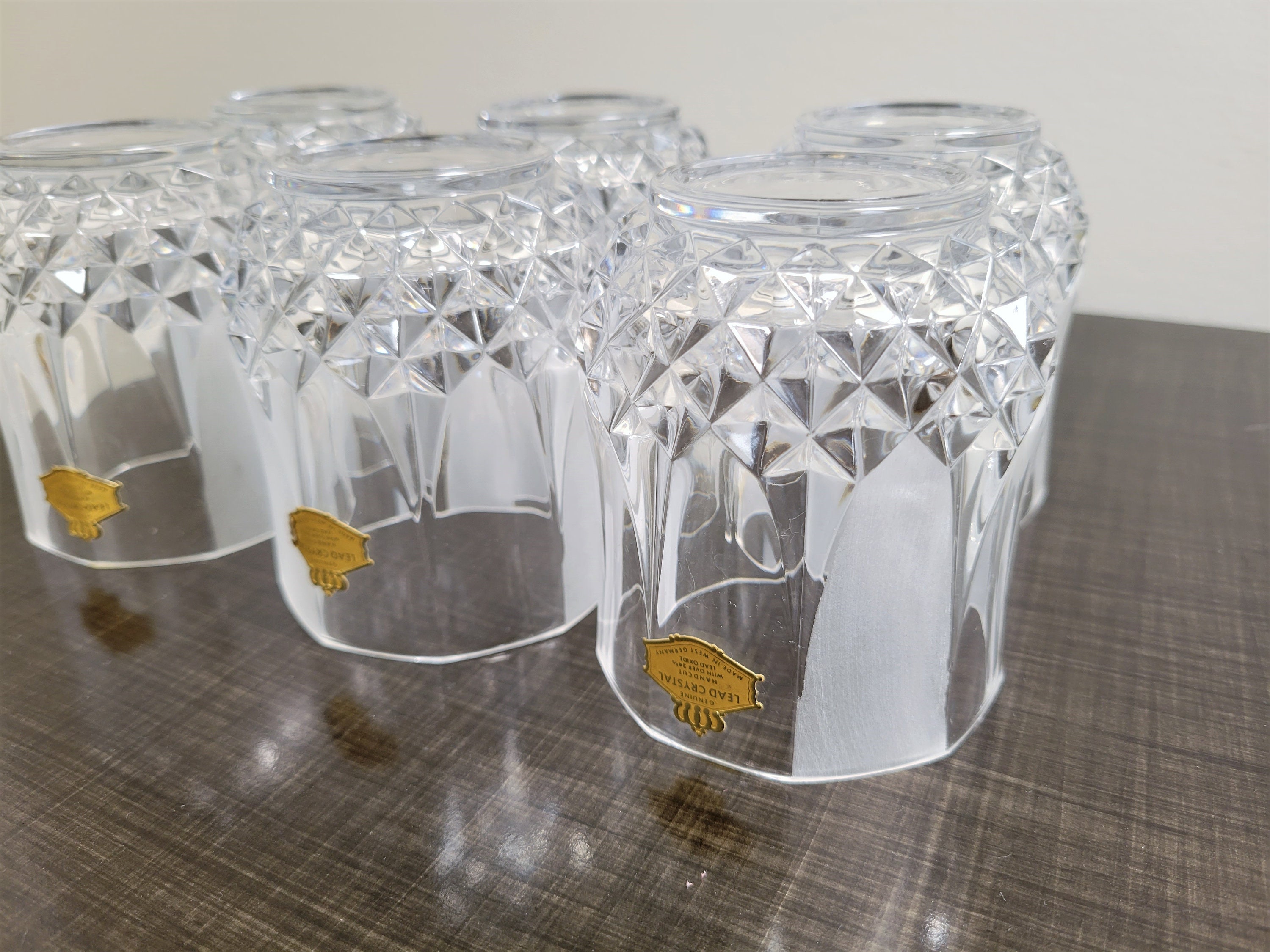 German Crystal Barware Glasses / Set of 6 Rocks Glasses / Etsy