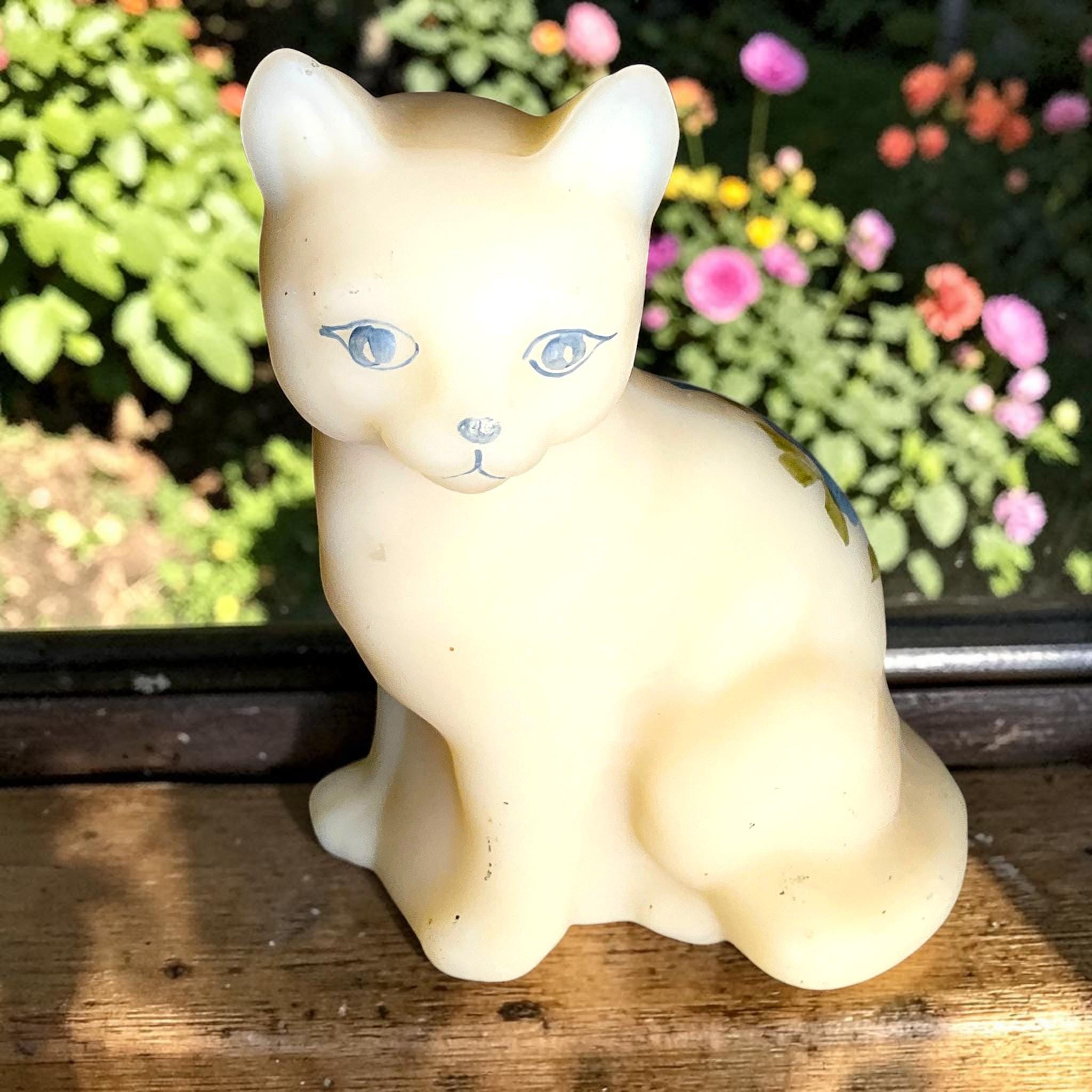 Fenton Cat Satin Figurines Handpainted - Etsy