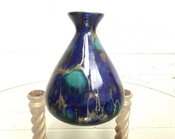 Drip Glaze Pottery ~ Handcrafted Pottery ~ Pinch Neck Vase ~ Indoor Garden Decor ~ Elegant Home Decor ~ Elegant Gifts ~ Vintagesouthwest