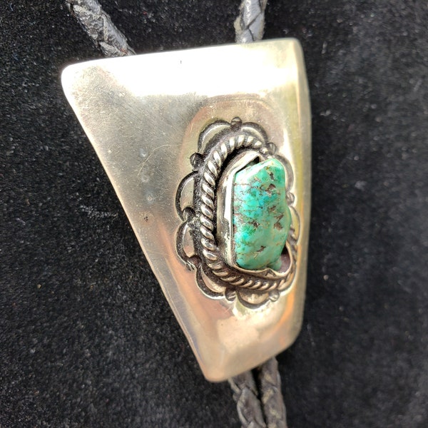 Turquoise Trapezoid Bolo Tie main image 1