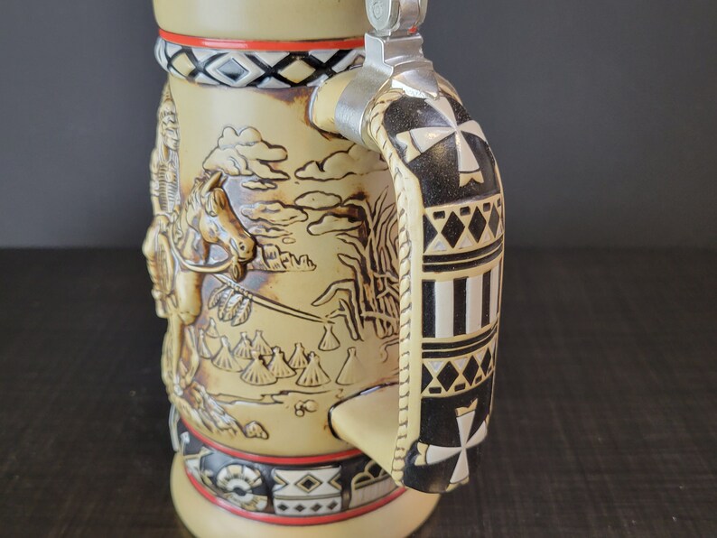 Collectible Beer Stein Indians of the American Frontier ~ Unused Avon Beer Stein in Original Box ~ Native American Art ~ VintageSouthwest image 7