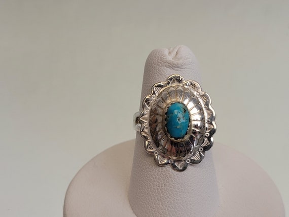 Minimalist Turquoise Ring Sz 6 1/2 ~ Native Ameri… - image 3