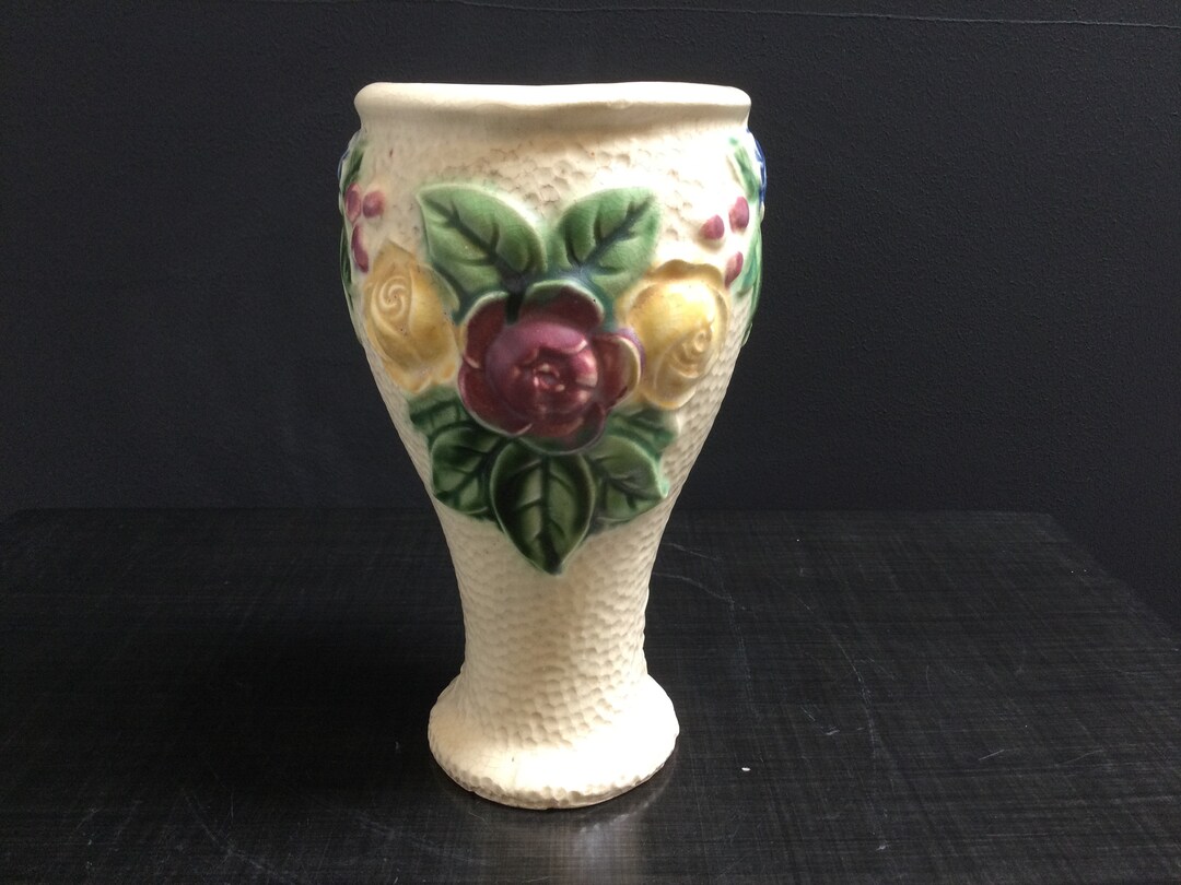 Antique Roseville Rozane Vase 8 Roseville Pottery 1917 Arts & Crafts