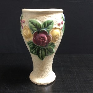 Antique Roseville Rozane Vase ~ 8&quot; Roseville Pottery 1917 Arts & Crafts Era Vase ~ Collectible 1910s American Pottery ~ VintageSouthwest