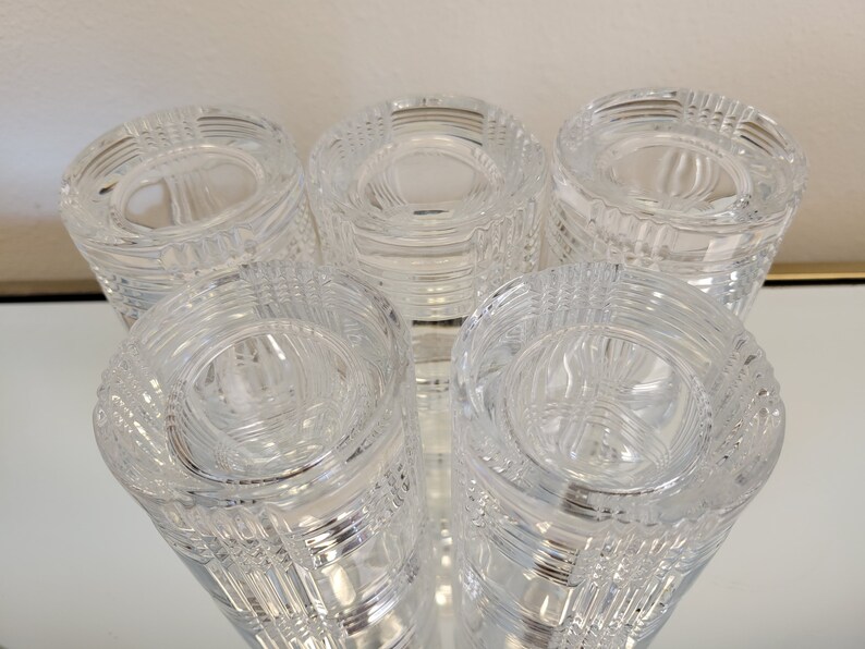 Ralph Lauren Barware / Glen Plaid Crystal Highball Glasses / Etsy