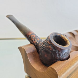 Rusticated Italian Tobacco Pipe / Handcrafted Straight Pipe / Tobacciana / Tobacciana Gift / Vintage Pipe / Mens Gift / Vintagesouthwest