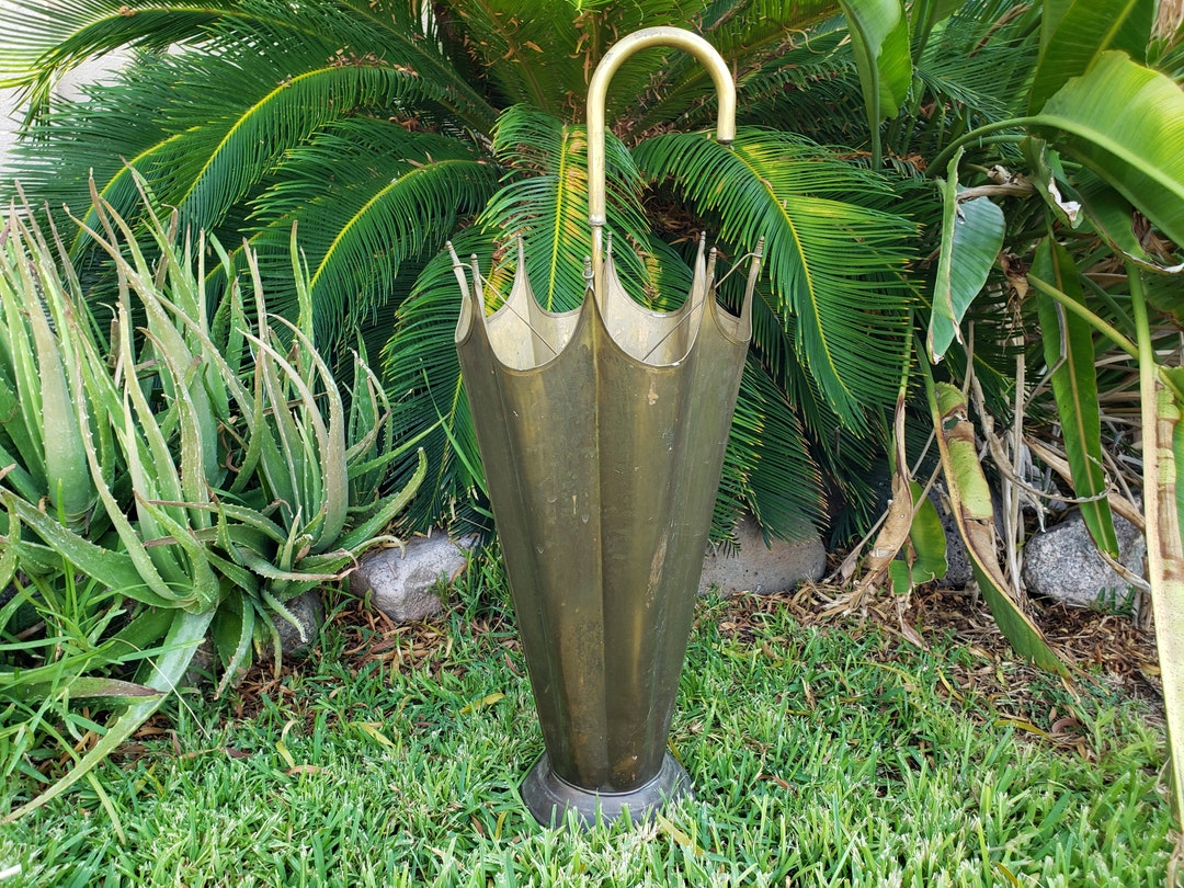 Brass Umbrella Shaped Umbrella Stand / Umbrellas Canes / Aged Etsy
