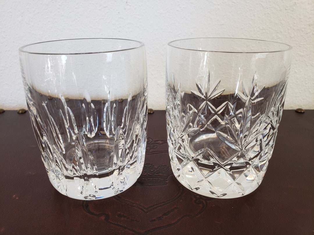 Lenox Crystal Barware Glasses / Set of 2 Double Old Fashioned Etsy