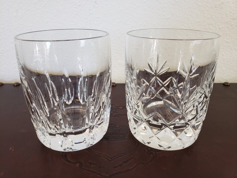 Lenox Crystal Barware Glasses / Set of 2 Double Old Fashioned Etsy