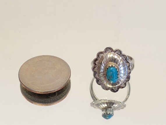 Minimalist Turquoise Ring Sz 6 1/2 ~ Native Ameri… - image 5