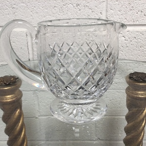 Webb of England Cut Crystal Jug Pitcher ~ Vintage Hand Cut Crystal Jug ~ Watermarked Thos Webb ~ 1940s Art Glass Jug ~ VintageSouthwest
