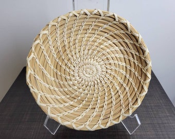 Tohono Odham Basket / Arizona  Native American Basket / Hand Woven Fiber Arts Basket / Vintagesouthwest