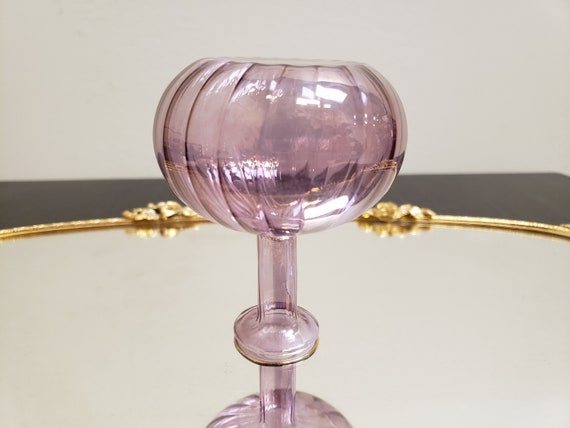 Egyptian Ribbed Glass Bottle & Dauber / Blown Gla… - image 4