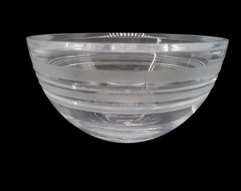 Lenox Crystal Bowl Library Stripe ~ Design By Kate Spade ~ 6" Round Designer Bowl ~ Luxury Elegant Home Decor Gift ~ Vintagesouthwest DMT